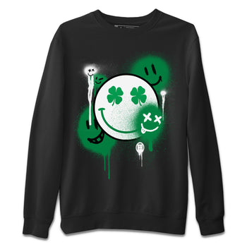 Jordan 1 Lucky Green Sneaker Match Tees Smile Painting Sneaker Tees Jordan 1 Lucky Green Sneaker Release Tees Unisex Shirts