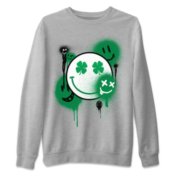Jordan 1 Lucky Green Sneaker Match Tees Smile Painting Sneaker Tees Jordan 1 Lucky Green Sneaker Release Tees Unisex Shirts