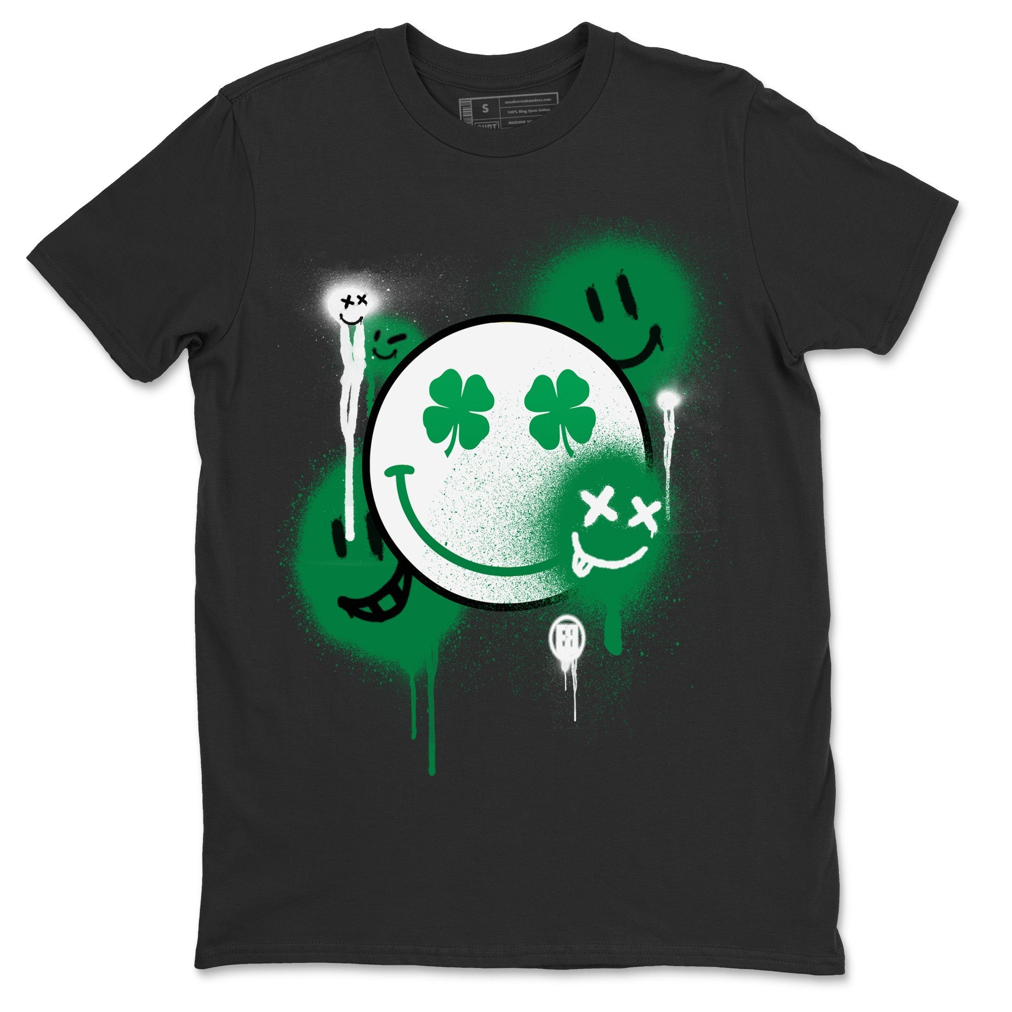 Jordan 1 Lucky Green Sneaker Match Tees Smile Painting Sneaker Tees Jordan 1 Lucky Green Sneaker Release Tees Unisex Shirts