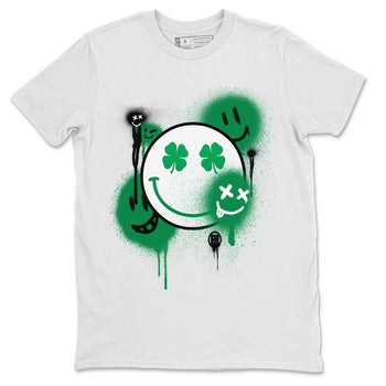 Jordan 1 Lucky Green Sneaker Match Tees Smile Painting Sneaker Tees Jordan 1 Lucky Green Sneaker Release Tees Unisex Shirts