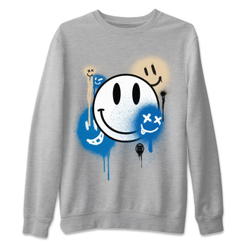 Jordan 1 Travis Scott Fragment Sneaker Match Tees Smile Painting Sneaker Tees Jordan 1 Travis Scott Fragment Sneaker Release Tees Unisex Shirts