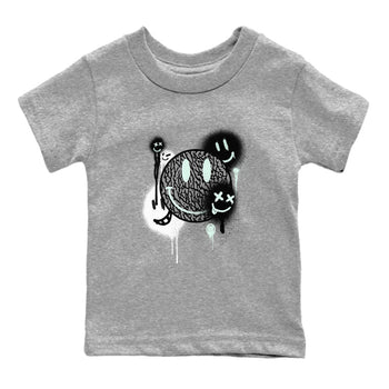 3s Green Glow shirt to match jordans Smile Painting sneaker tees Air Jordan 3 Green Glow SNRT sneaker release tees baby toddler Heather Grey 2 cotton Shirt