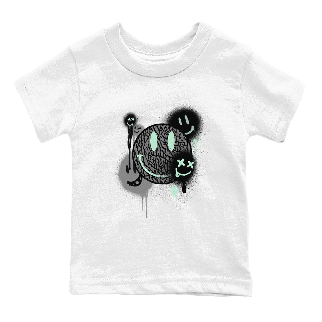 3s Green Glow shirt to match jordans Smile Painting sneaker tees Air Jordan 3 Green Glow SNRT sneaker release tees baby toddler White 2 cotton Shirt