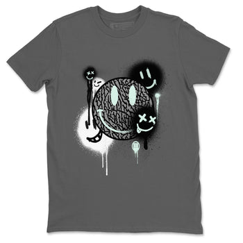 3s Green Glow shirt to match jordans Smile Painting sneaker tees Air Jordan 3 Green Glow SNRT Sneaker Release Tees unisex cotton Cool Grey 2 crew neck shirt