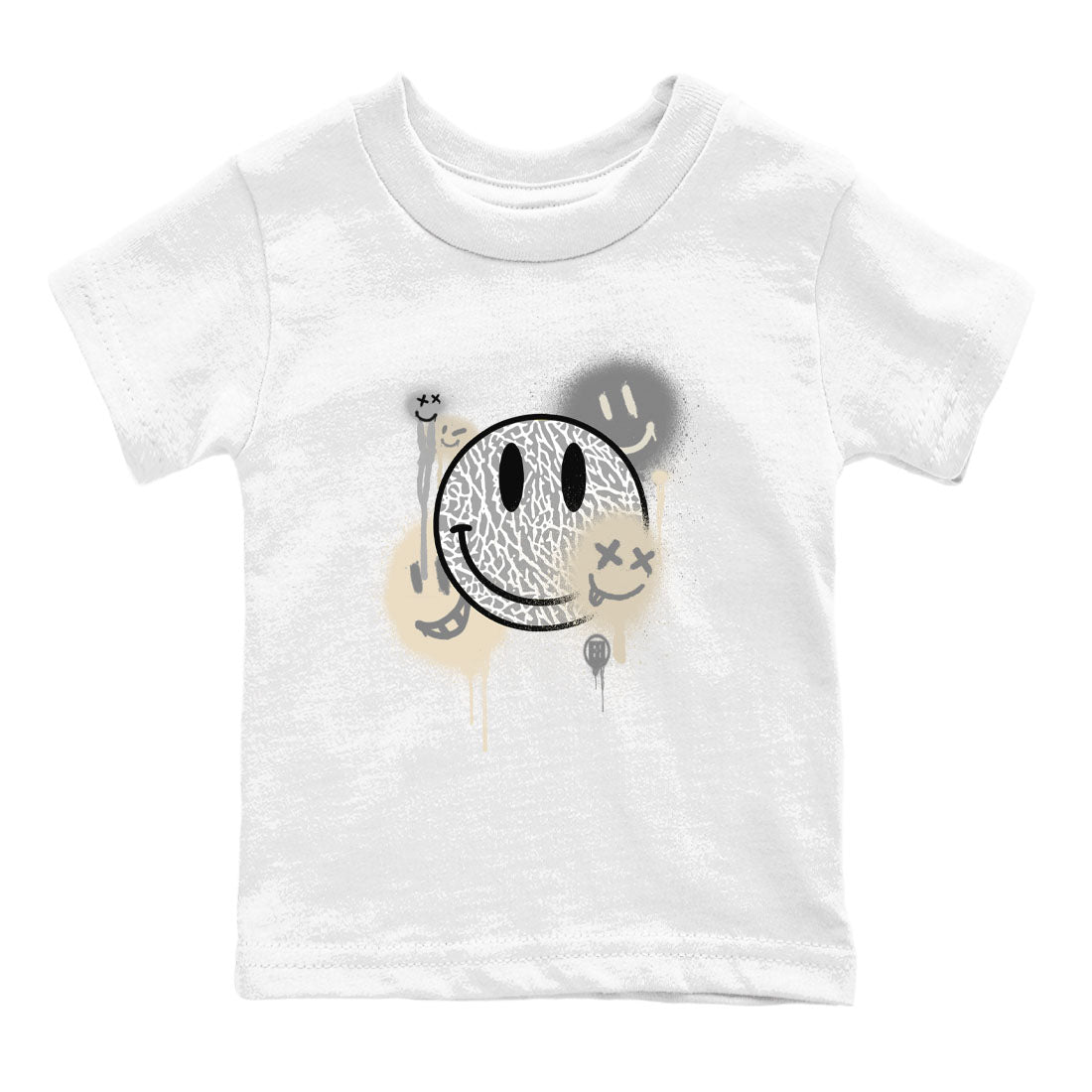 Smile Painting sneaker match tees to Ivory 3s street fashion brand for shirts to match Jordans SNRT Sneaker Tees Air Jordan 3 Craft 'Ivory' unisex t-shirt White 2 youth shirt