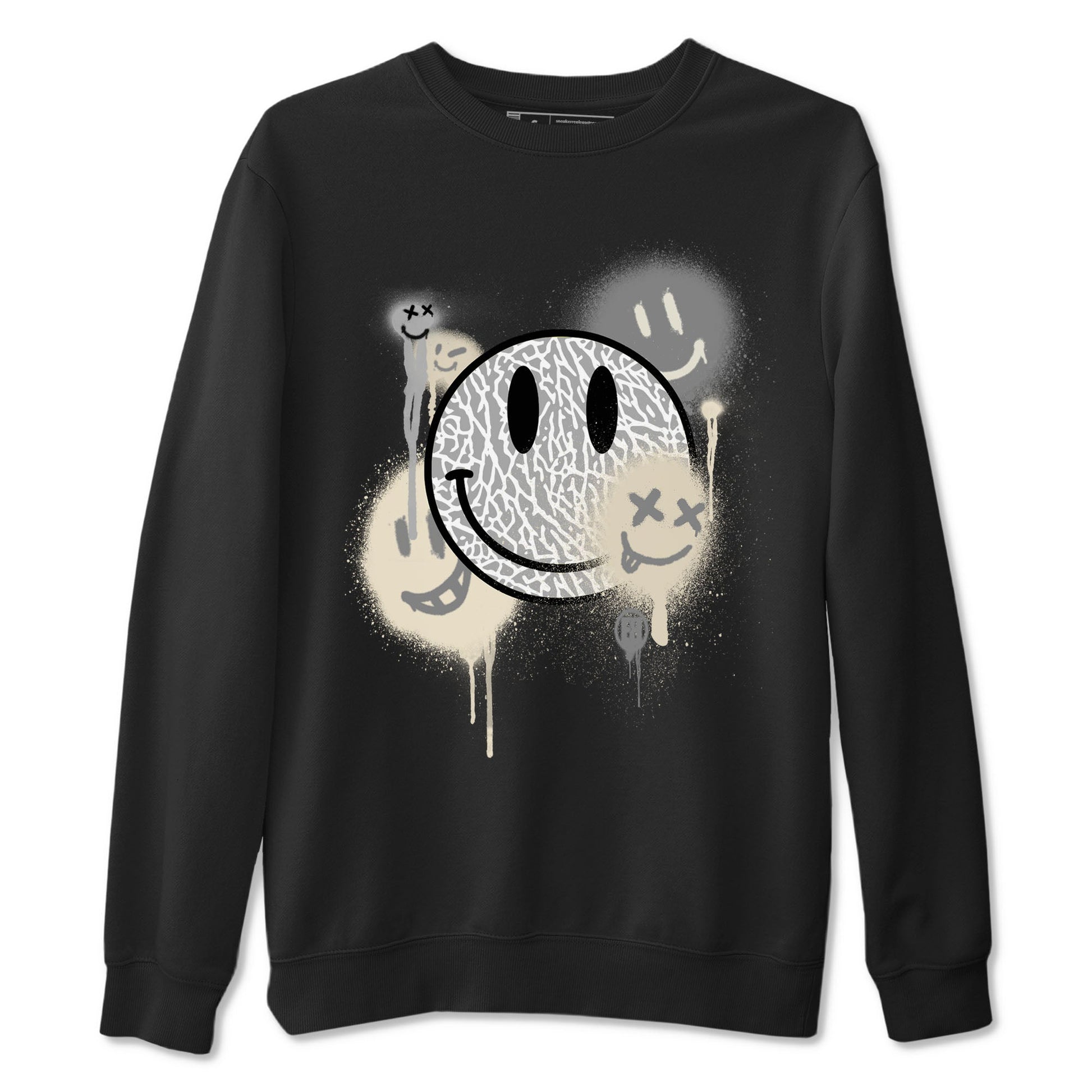 Smile Painting sneaker match tees to Ivory 3s street fashion brand for shirts to match Jordans SNRT Sneaker Tees Air Jordan 3 Craft 'Ivory' unisex t-shirt Black 2 unisex shirt