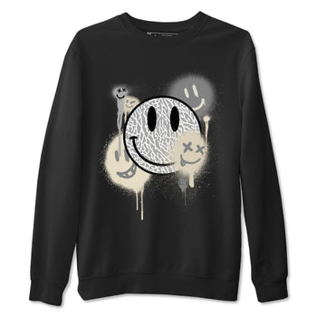 Smile Painting sneaker match tees to Ivory 3s street fashion brand for shirts to match Jordans SNRT Sneaker Tees Air Jordan 3 Craft 'Ivory' unisex t-shirt Black 2 unisex shirt