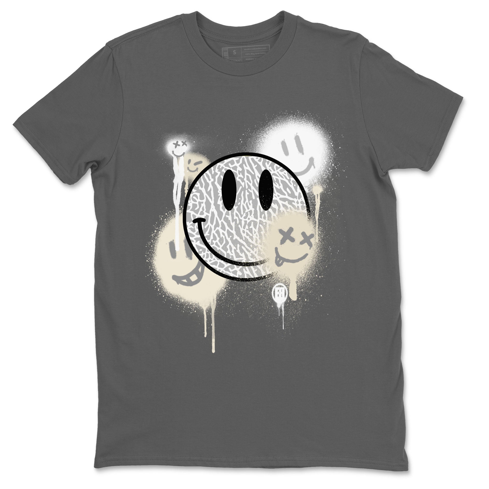 Smile Painting sneaker match tees to Ivory 3s street fashion brand for shirts to match Jordans SNRT Sneaker Tees Air Jordan 3 Craft 'Ivory' unisex t-shirt Cool Grey 2 unisex shirt