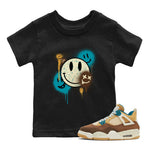 Air Jordan 4 GS Cacao Wow Match To Jordans Smile Painting Sneaker Tees Air Jordan 4 Cacao Wow SNRT Sneaker Release Tees Kids Shirts Black 1