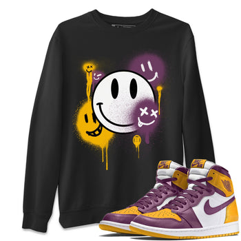 Jordan 1 Brotherhood Sneaker Match Tees Smile Painting Sneaker Tees Jordan 1 Brotherhood Sneaker Release Tees Unisex Shirts