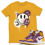 Jordan 1 Brotherhood Sneaker Match Tees Smile Painting Sneaker Tees Jordan 1 Brotherhood Sneaker Release Tees Unisex Shirts