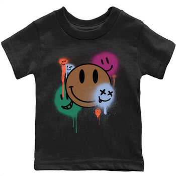 Jordan 1 Hand Crafted Sneaker Match Tees Smile Painting Sneaker Tees Jordan 1 Hand Crafted Sneaker Release Tees Kids Shirts