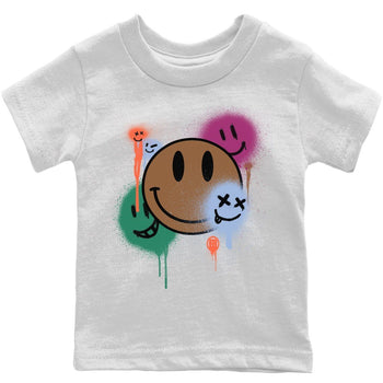 Jordan 1 Hand Crafted Sneaker Match Tees Smile Painting Sneaker Tees Jordan 1 Hand Crafted Sneaker Release Tees Kids Shirts
