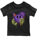 Jordan 4 Canyon Purple Sneaker Match Tees Smile Painting Sneaker Tees Jordan 4 Canyon Purple Sneaker Release Tees Kids Shirts