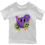 Jordan 4 Canyon Purple Sneaker Match Tees Smile Painting Sneaker Tees Jordan 4 Canyon Purple Sneaker Release Tees Kids Shirts