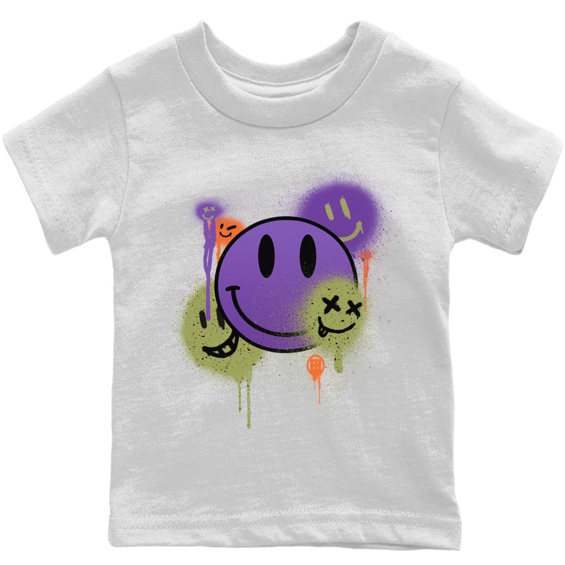 Jordan 4 Canyon Purple Sneaker Match Tees Smile Painting Sneaker Tees Jordan 4 Canyon Purple Sneaker Release Tees Kids Shirts