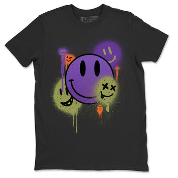 Jordan 4 Canyon Purple Sneaker Match Tees Smile Painting Sneaker Tees Jordan 4 Canyon Purple Sneaker Release Tees Unisex Shirts