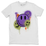 Jordan 4 Canyon Purple Sneaker Match Tees Smile Painting Sneaker Tees Jordan 4 Canyon Purple Sneaker Release Tees Unisex Shirts