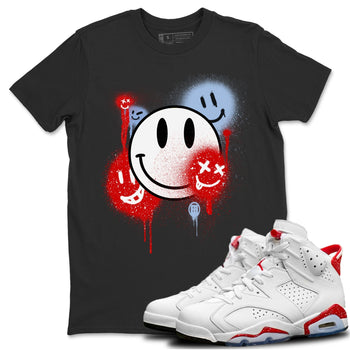 Jordan 6 Red Velvet Cookies Sneaker Match Tees Smile Painting Sneaker Tees Jordan 6 Red Velvet Cookies Sneaker Release Tees Unisex Shirts