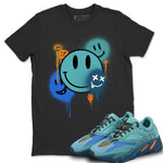 Yeezy 700 Faded Azure Sneaker Match Tees Smile Painting Sneaker Tees Yeezy 700 Faded Azure Sneaker Release Tees Unisex Shirts