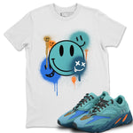 Yeezy 700 Faded Azure Sneaker Match Tees Smile Painting Sneaker Tees Yeezy 700 Faded Azure Sneaker Release Tees Unisex Shirts