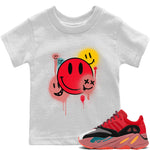 Yeezy 700 Hi-Res Red Sneaker Match Tees Smile Painting Sneaker Tees Yeezy 700 Hi-Res Red Sneaker Release Tees Kids Shirts