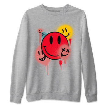 Yeezy 700 Hi-Res Red Sneaker Match Tees Smile Painting Sneaker Tees Yeezy 700 Hi-Res Red Sneaker Release Tees Unisex Shirts