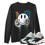 Yeezy 700 Wave Runner Sneaker Match Tees Smile Painting Sneaker Tees Yeezy 700 Wave Runner Sneaker Release Tees Unisex Shirts