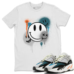 Yeezy 700 Wave Runner Sneaker Match Tees Smile Painting Sneaker Tees Yeezy 700 Wave Runner Sneaker Release Tees Unisex Shirts