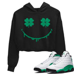 Jordan 13 Lucky Green Sneaker Match Tees Smiley Face Sneaker Tees Jordan 13 Lucky Green Sneaker Release Tees Women's Shirts