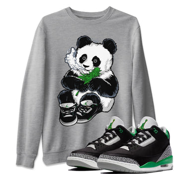 Jordan 3 Pine Green Sneaker Match Tees Smoking Panda Sneaker Tees Jordan 3 Pine Green Sneaker Release Tees Unisex Shirts