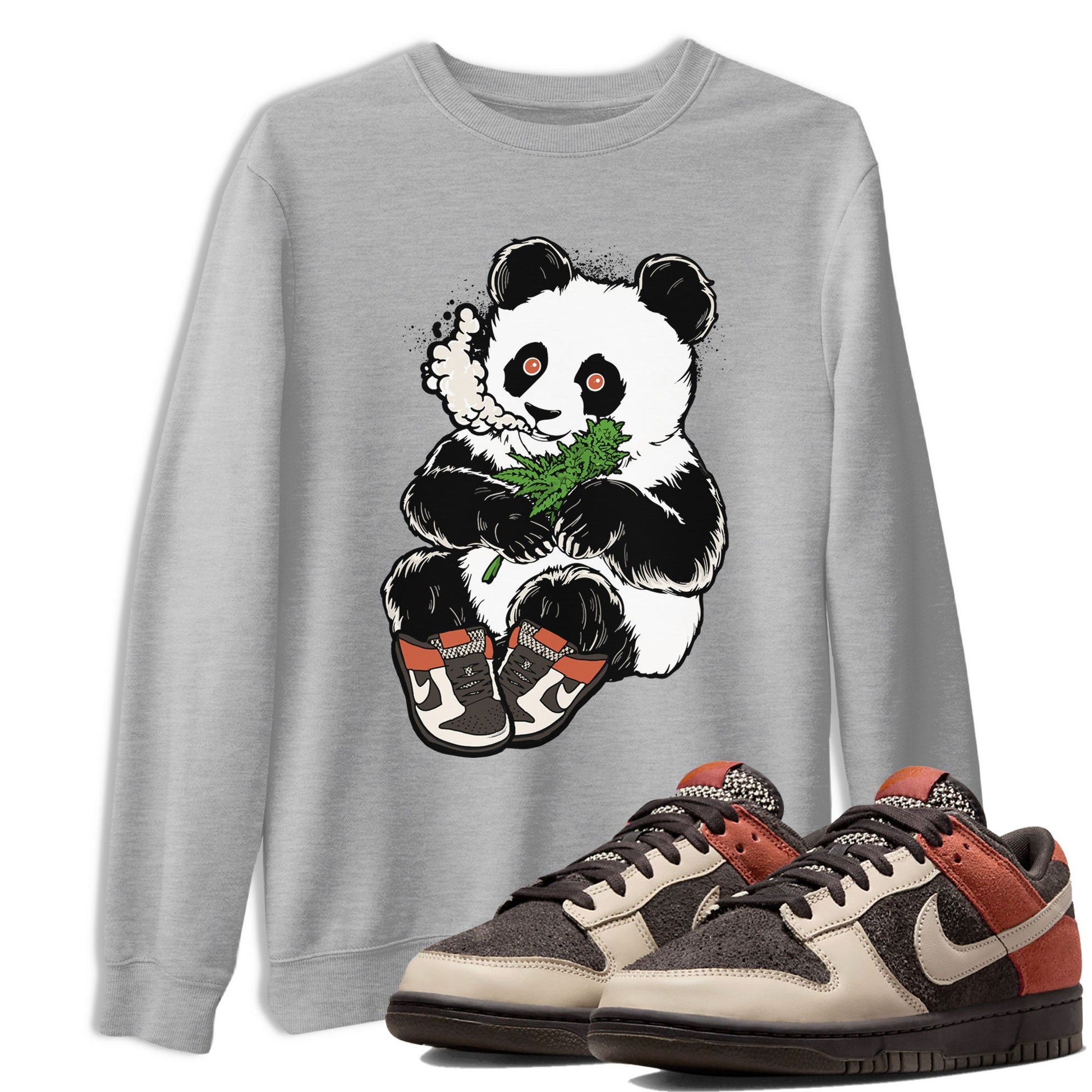 Nike Dunk Low Red Panda shirt to match jordans Smoking Panda sneaker tees Dunk Red Panda SNRT Sneaker Release Tees Unisex Heather Grey 1 T-Shirt
