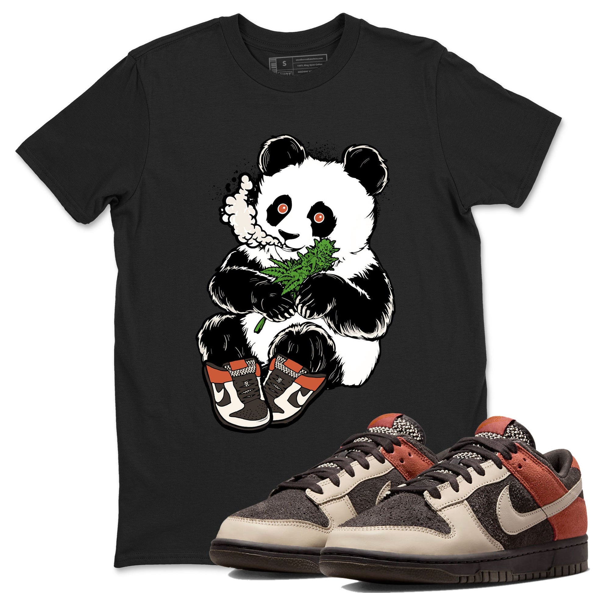 Nike Dunk Low Red Panda shirt to match jordans Smoking Panda sneaker tees Dunk Red Panda SNRT Sneaker Release Tees Unisex Black 1 T-Shirt