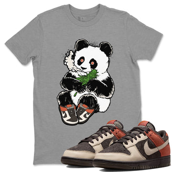 Nike Dunk Low Red Panda shirt to match jordans Smoking Panda sneaker tees Dunk Red Panda SNRT Sneaker Release Tees Unisex Heather Grey 1 T-Shirt