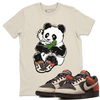 Nike Dunk Low Red Panda shirt to match jordans Smoking Panda sneaker tees Dunk Red Panda SNRT Sneaker Release Tees Unisex Natural 1 T-Shirt