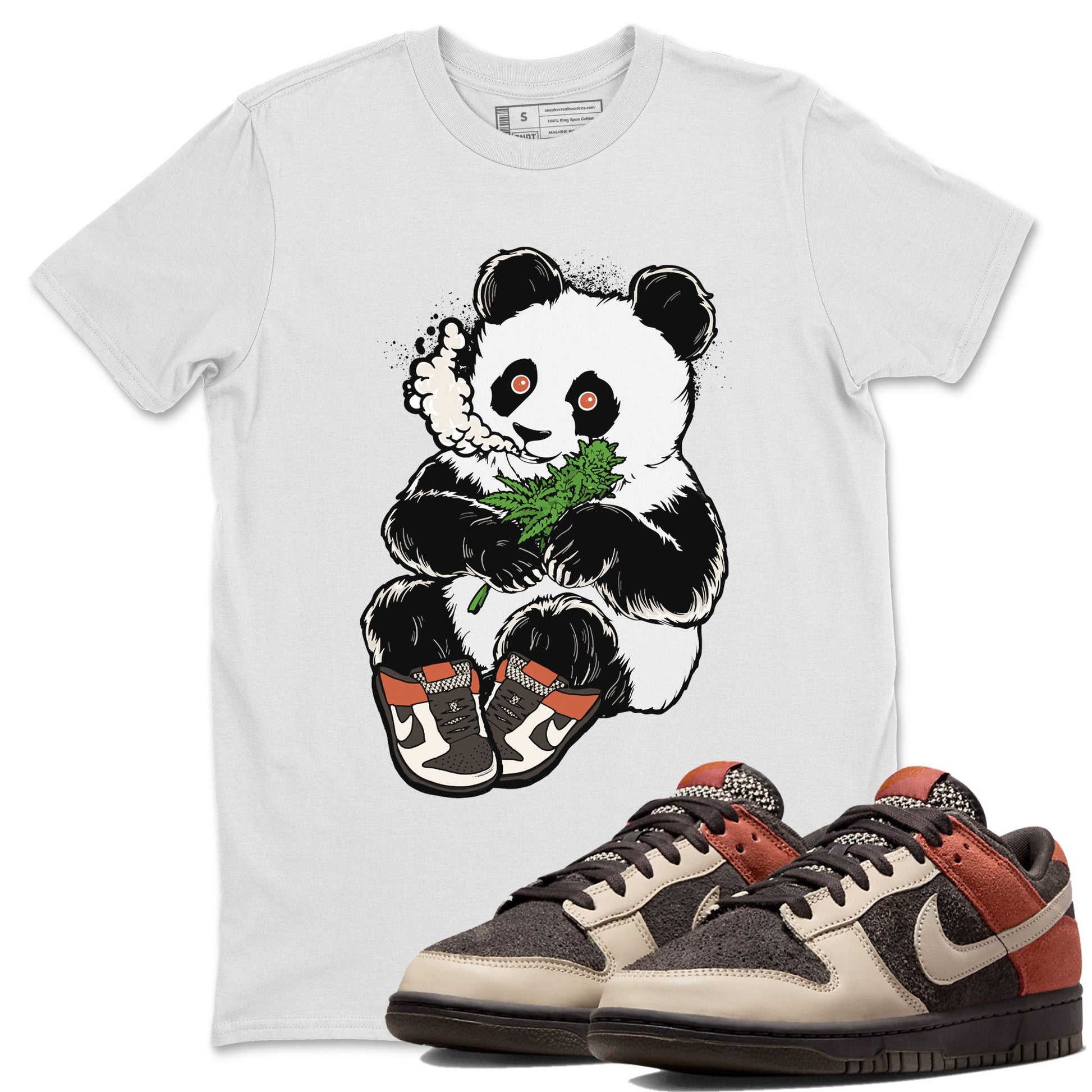 Nike Dunk Low Red Panda shirt to match jordans Smoking Panda sneaker tees Dunk Red Panda SNRT Sneaker Release Tees Unisex White 1 T-Shirt