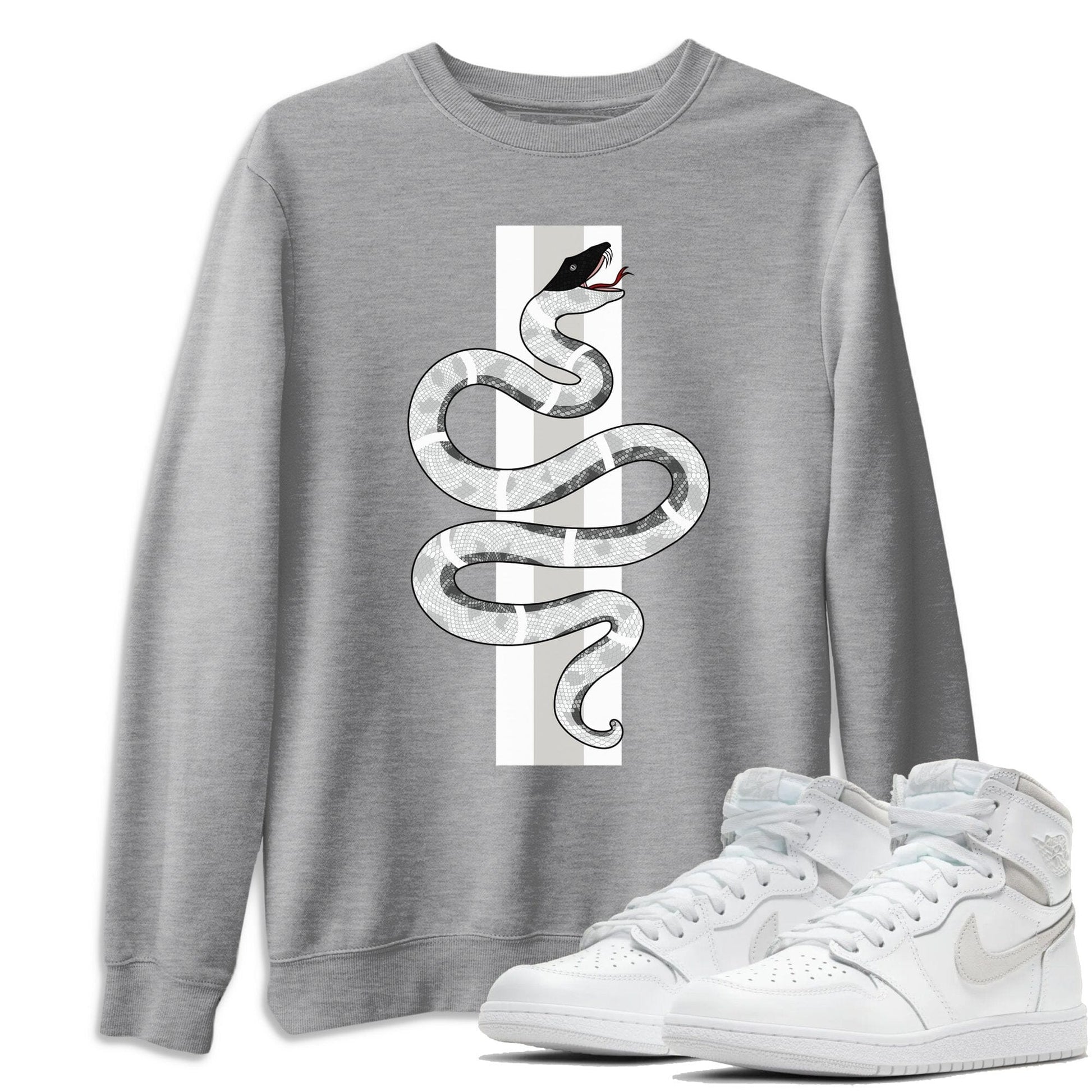 Jordan 1 Neutral Grey Sneaker Match Tees Snake Sneaker Tees Jordan 1 Neutral Grey Sneaker Release Tees Unisex Shirts