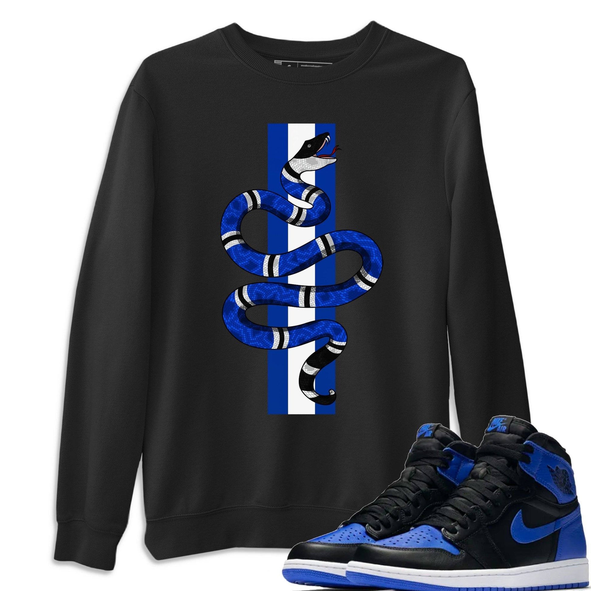 Jordan 1 Royal Black Sneaker Match Tees Snake Sneaker Tees Jordan 1 Royal Black Sneaker Release Tees Unisex Shirts