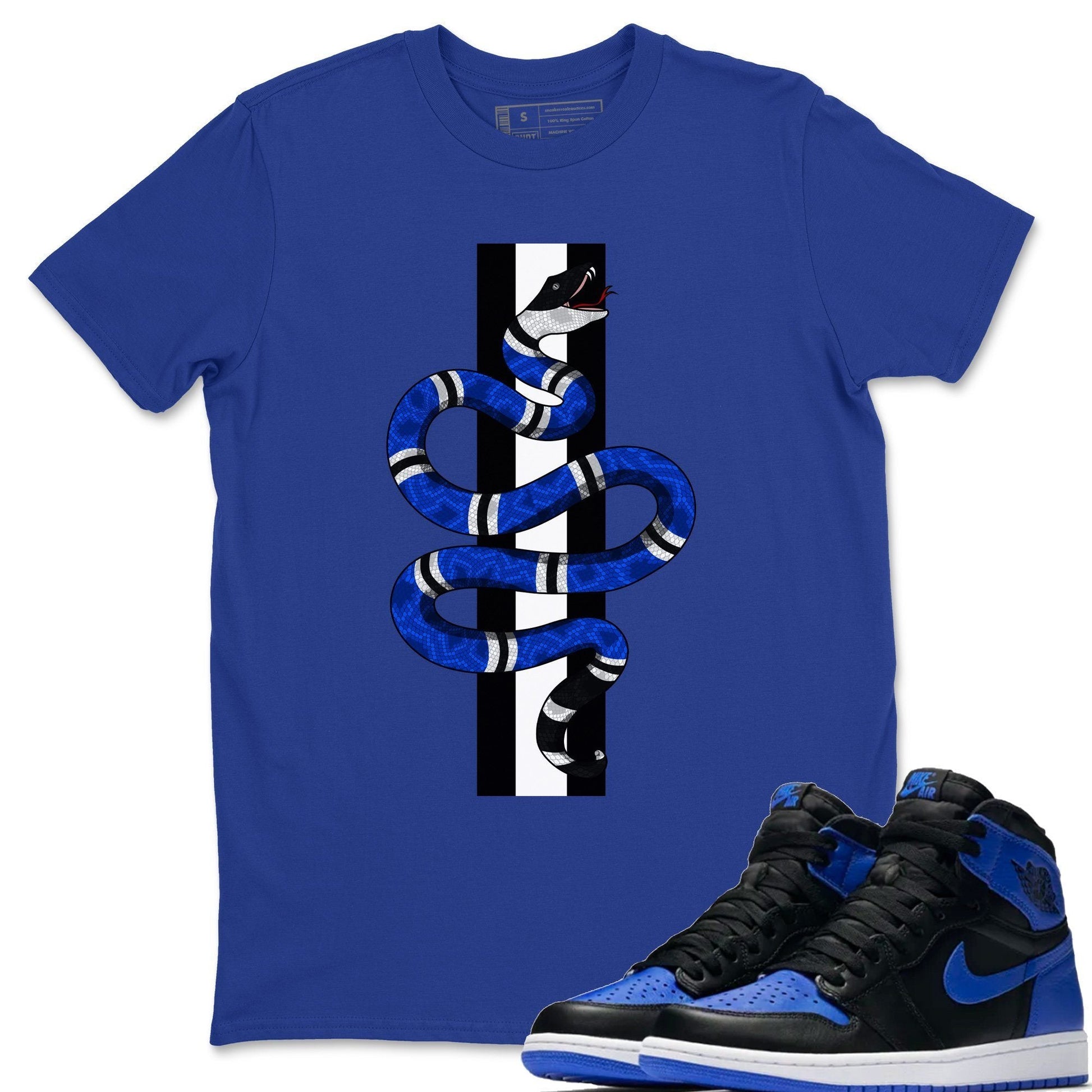 Jordan 1 Royal Black Sneaker Match Tees Snake Sneaker Tees Jordan 1 Royal Black Sneaker Release Tees Unisex Shirts