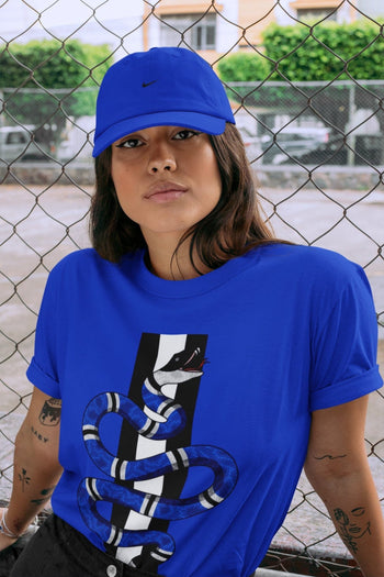 Jordan 1 Royal Black Sneaker Match Tees Snake Sneaker Tees Jordan 1 Royal Black Sneaker Release Tees Unisex Shirts
