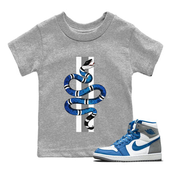 Jordan 1 True Blue Sneaker Match Tees Snake Sneaker Tees Jordan 1 True Blue Sneaker Release Tees Kids Shirts