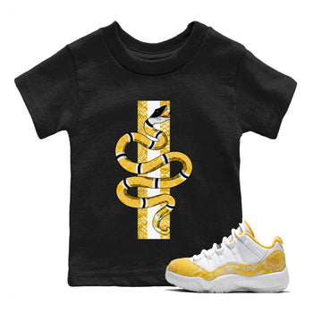 Jordan 11 Yellow Python Sneaker Match Tees Snake Sneaker Tees Jordan 11 Yellow Python Sneaker Release Tees Kids Shirts