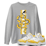 Jordan 11 Yellow Python Sneaker Match Tees Snake Sneaker Tees Jordan 11 Yellow Python Sneaker Release Tees Unisex Shirts