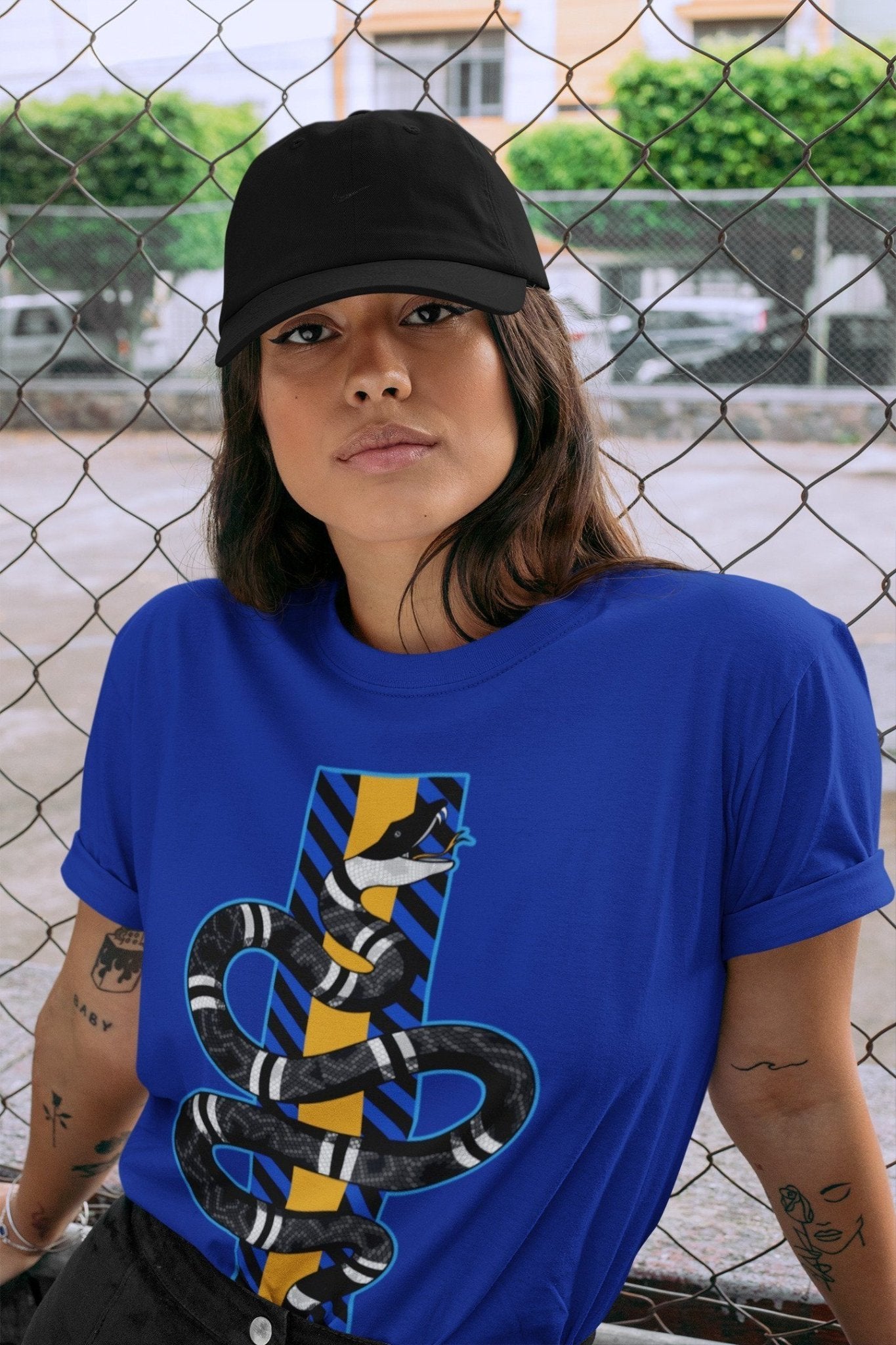 Jordan 2 OFF-WHITE Black Blue Sneaker Match Tees Snake Sneaker Tees Jordan 2 OFF-WHITE Black Blue Sneaker Release Tees Unisex Shirts