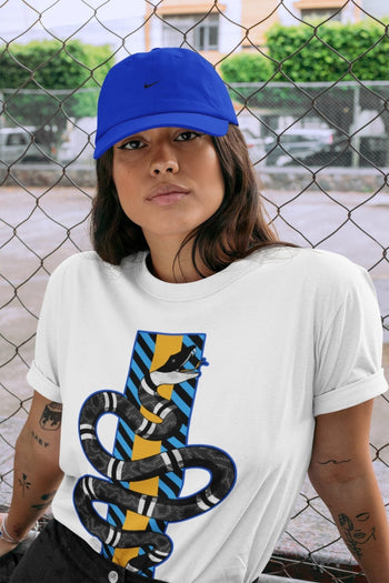 Jordan 2 OFF-WHITE Black Blue Sneaker Match Tees Snake Sneaker Tees Jordan 2 OFF-WHITE Black Blue Sneaker Release Tees Unisex Shirts