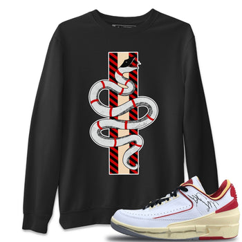 Jordan 2 OFF-WHITE Varsity Red Sneaker Match Tees Snake Sneaker Tees Jordan 2 OFF-WHITE Varsity Red Sneaker Release Tees Unisex Shirts