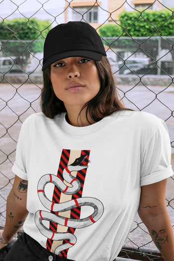 Jordan 2 OFF-WHITE Varsity Red Sneaker Match Tees Snake Sneaker Tees Jordan 2 OFF-WHITE Varsity Red Sneaker Release Tees Unisex Shirts