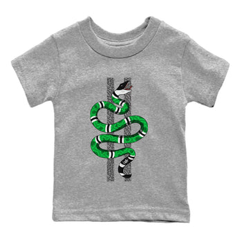 Air Jordan 3 Lucky Green Sneaker Match Tees Snake Sneaker Tees Jordan 3 Retro Lucky Green Sneaker Release Tees Kids Shirts Heather Grey 2