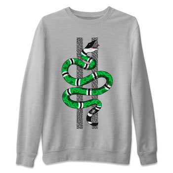 Air Jordan 3 Lucky Green Sneaker Match Tees Snake Sneaker Tees Jordan 3 Retro Lucky Green Sneaker Release Tees Unisex Shirts Heather Grey 2
