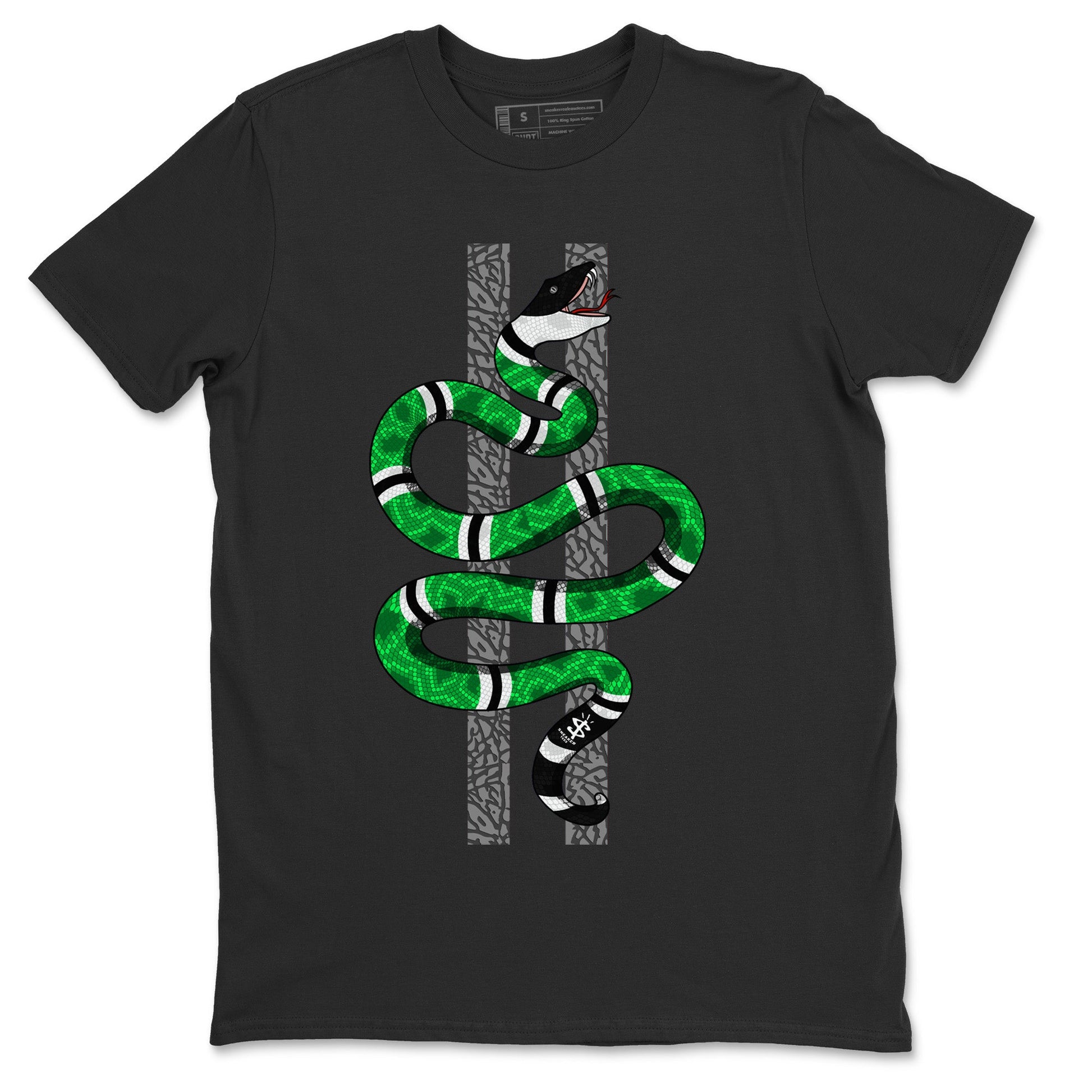 Air Jordan 3 Lucky Green Sneaker Match Tees Snake Sneaker Tees Jordan 3 Retro Lucky Green Sneaker Release Tees Unisex Shirts Black 2